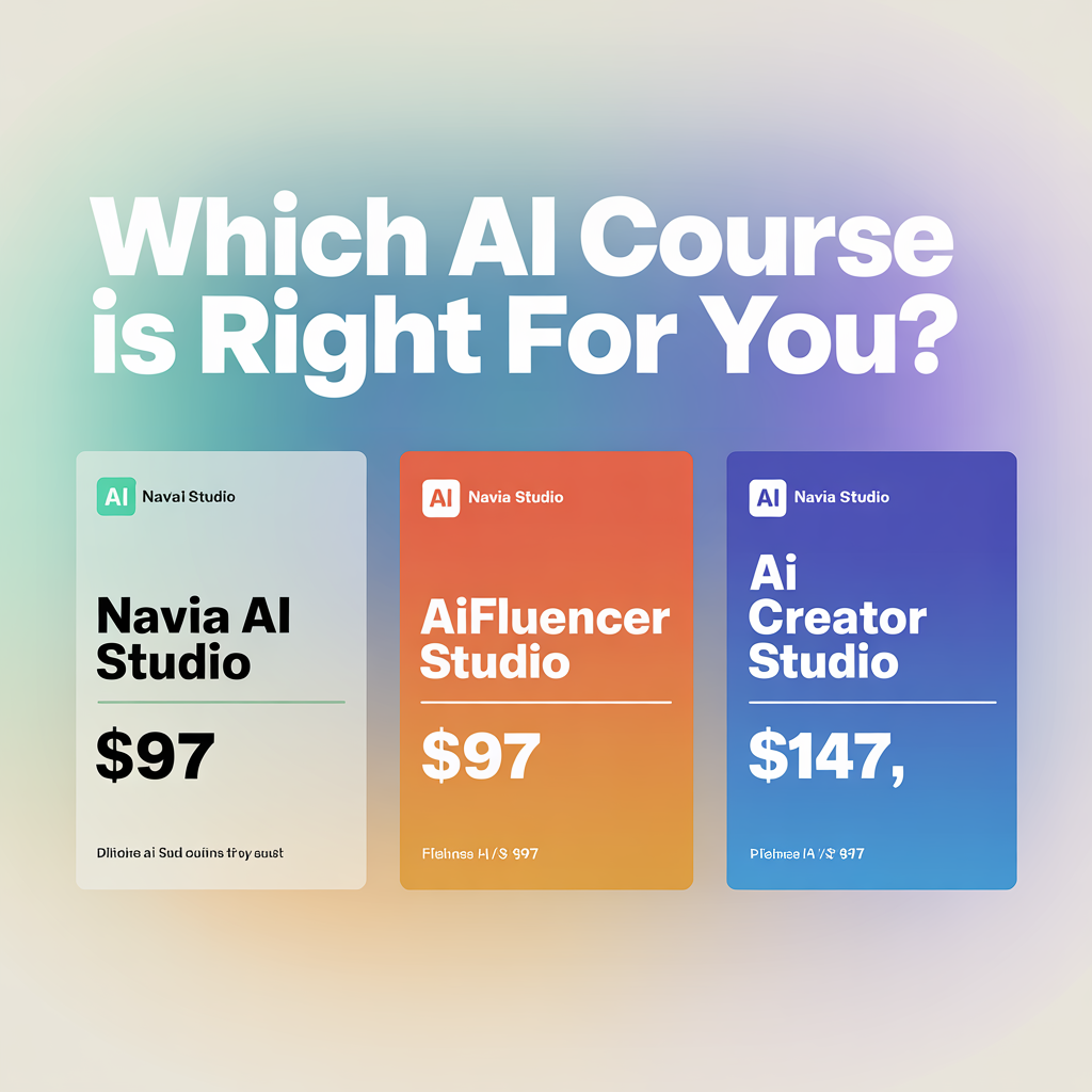 Navia AI Studio vs AIFluencer Studio vs AI Creator Studio: Which Course Is Right For You?